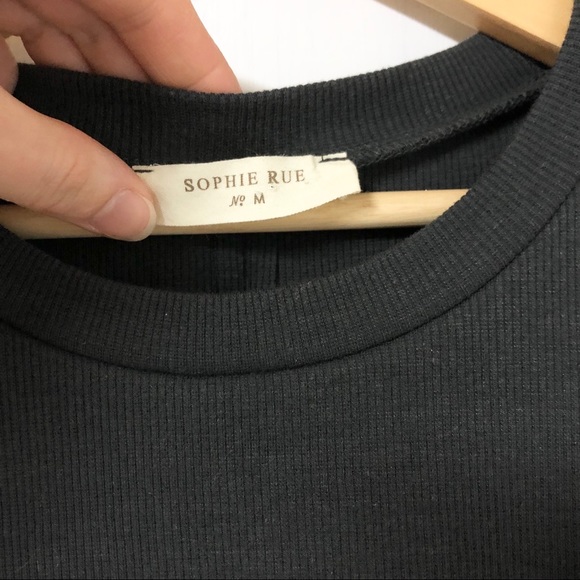 Sophie Rue Grey Layered Ribbed Mini Dress - Picture 3 of 7